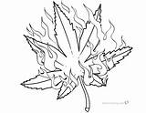 Marijuana sketch template