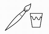 Paintbrush Coloringsky sketch template