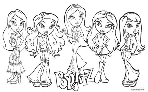 printable bratz coloring pages  kids coolbkids