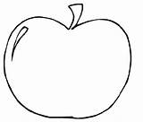 Apple Template Fruit Coloring Printable Templates Clipart Outline Apples Pages Colouring Stencils Clip Cliparts Sheets Activity Cartoon Large Childrens Clipartbest sketch template