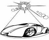 Wheels Coloring Pages Hot Futuristic Car sketch template