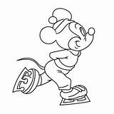 Mickey Mouse Coloring Pages Skating Ice Toddler Printable Performs Sheet Cool Playing Will sketch template