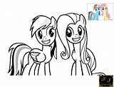 Coloring Fluttershy Dash Rainbow Pages Pony Rainbowdash Pinkie Pie Kj Pegasus Library Clipart Popular sketch template
