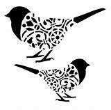 Stencil Birds Designs Bird Printable Vintage Stencils Tattoo Clipart Wall Coloring Clip Two Patterns Templates Paisley 1000 Silhouette Library Rose sketch template