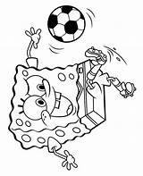 Coloring Sponge Bob Print Spongebob Topcoloringpages Soccer sketch template