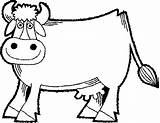 Cow Coloring Pages Color Animals Printable Animal Print Sheet Back sketch template