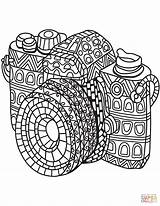 Coloring Zentangle Camera Pages Printable Cool Adults Website Drawing Colorings Categories sketch template