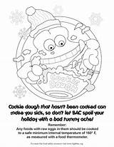 Coloring Bac Kid Healthy Holiday Happy Dough Cookie sketch template