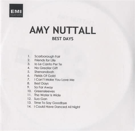 amy nuttall  days uk promo cd  acetate