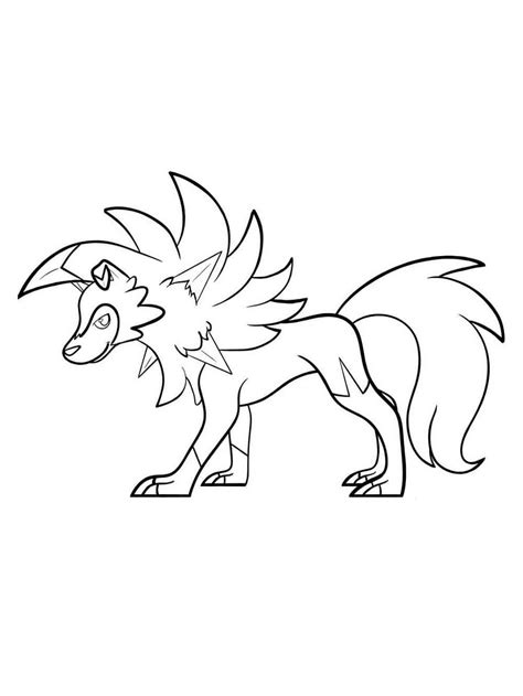 lycanroc pokemon coloring pages  printable