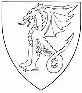 Dragon Wyvern Mistholme Period sketch template