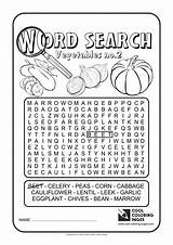 Word Search Coloring Pages Vegetables Cool Kids sketch template