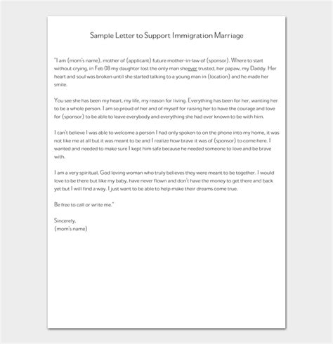 reference letter  support immigration marriage docformats