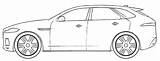 Jaguar Coloring Car Pace Racing sketch template