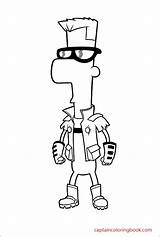 Ferb Phineas Malvorlage Ausmalbild Kleurplaten Kleurplaat sketch template