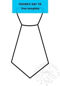 fathers day tie template coloring page