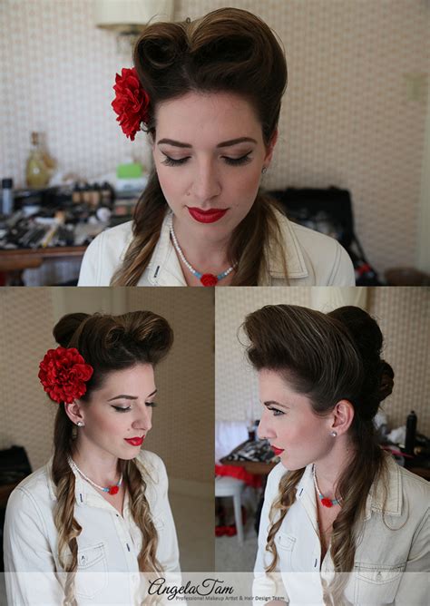 los angeles victory rolls hair style rockabilly pinup girls makeup