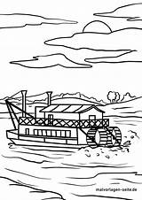 Boote Malvorlage Schaufelraddampfer Ausmalbilder Schiffe Malvorlagen Raddampfer Mississippi sketch template