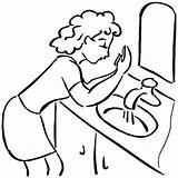 Sink Washing Coloringsun sketch template