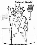 Liberty Statue Coloring Pages Uncle Sam Lady 4th July Paper Kids Kindergarten Cutouts Color Sculpture Printable Cartoon Getcolorings Doll Scholastic sketch template