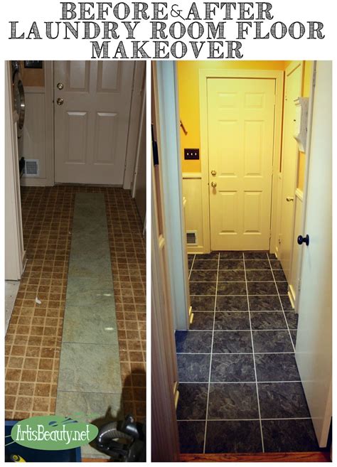 Art Is Beauty Before And After Laundry Room Floor