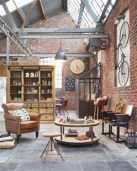 wonderful industrial rustic living room decoration ideas