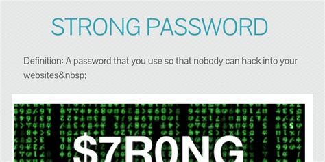 strong password infogram