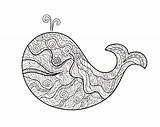Coloring Whale Pages Zentangle Adult Adults Worlds Water Coloriage Style Stylized Color Baleine Vector Justcolor Illustration Drawing Printable Sea Difficile sketch template