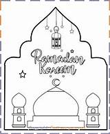 Ramadan Kareem Mubarak Mosque sketch template