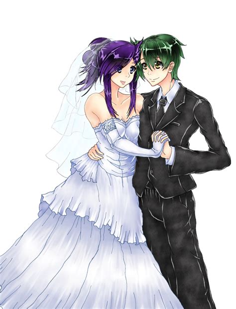 Anime Wedding Picture Commission Colored By Embernaga On