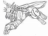 Metalgarurumon Digimon Skizzen sketch template