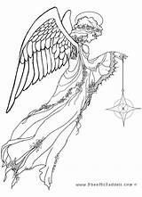 Angel Adults Coloring Pages Angels Printable Realistic Adult Color Christmas Star Sheets Print Colouring Pheemcfaddell Kleurplaat Mcfaddell Everfreecoloring Artist Phee sketch template