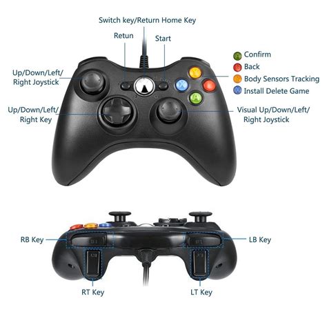 xbox  wired controller etpark usb gamepad joypad  shoulders buttons  microsoft xbox