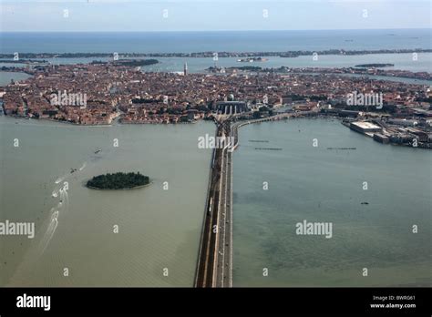 italy europe venice aerial view overview overlook ponte della liberta