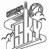 Chicago Coloring Bulls Pages Logo Sky Getcolorings Bull Getdrawings Drawing sketch template
