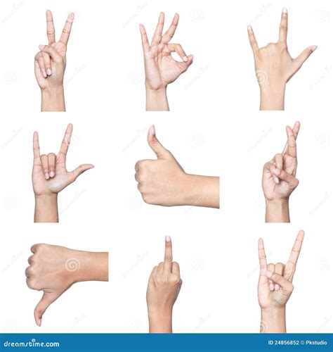 hand signs stock photo image  crossed fingers middle