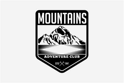 mountains logos  badges graphic  octopusgraphic creative fabrica
