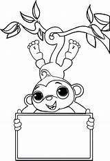 Coloring Monkey Pages Sock Zoo Baby Cute Monkeys Valentine Printable Zookeeper Hop Colouring Color Socks Animal Getcolorings Carton Egg Kids sketch template