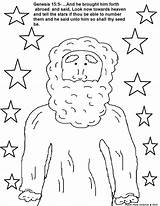 Abraham Coloring Bible Stars Pages Sunday School Story Lot Craft Name Crafts Printable Children God Abram Genesis Sarah Covenant Color sketch template