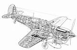 Curtiss 40 Kittyhawk Cutaway Drawing Tags sketch template