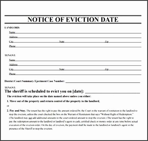 printable eviction notice template sampletemplatess sampletemplatess