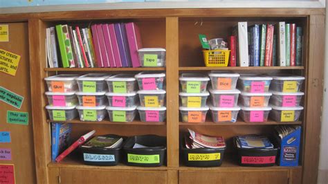 Color Coordinated Bins For Each Specific Class Classroom Organisation