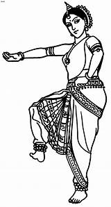 Indian Dance Dancing Folk Coloring India Pages Clipart Bollywood Drawing Drawings Classical Cliparts Dancer Odissi Cartoon Easy Pencil Dances Traditional sketch template
