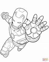 Coloring Avengers Iron Man Pages Printable Drawing sketch template