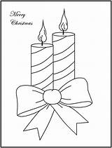 Coloring Christmas Candle Pages Candles Sheet Popular Embroidery sketch template