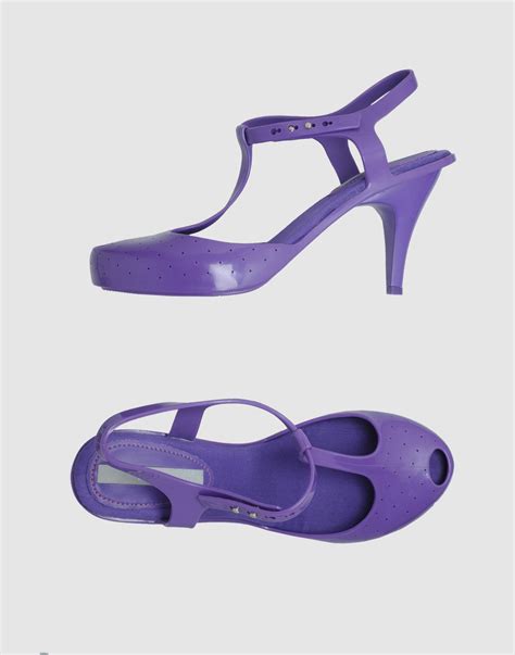 melissa high heeled sandals in purple lyst