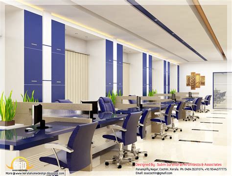 beautiful  interior office designs kerala home design  floor