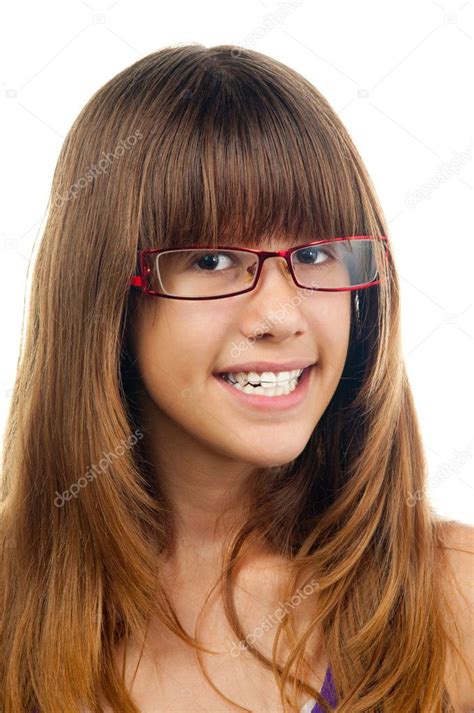portrait of the beautiful smiling teenage girl with