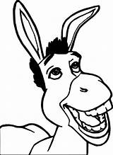 Donkey Shrek Coloring Pages Printable Getcolorings Color sketch template