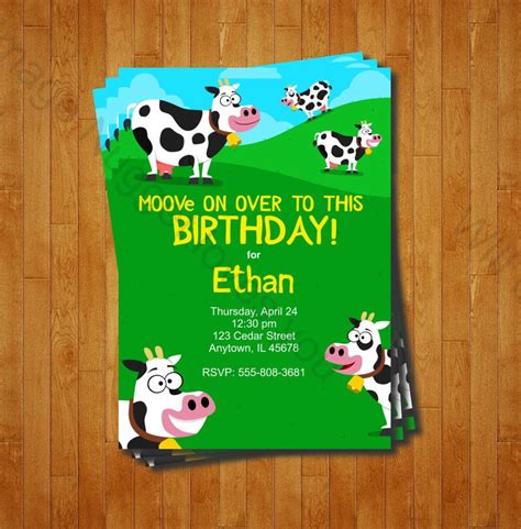 party invitation printable birthday invite   farm